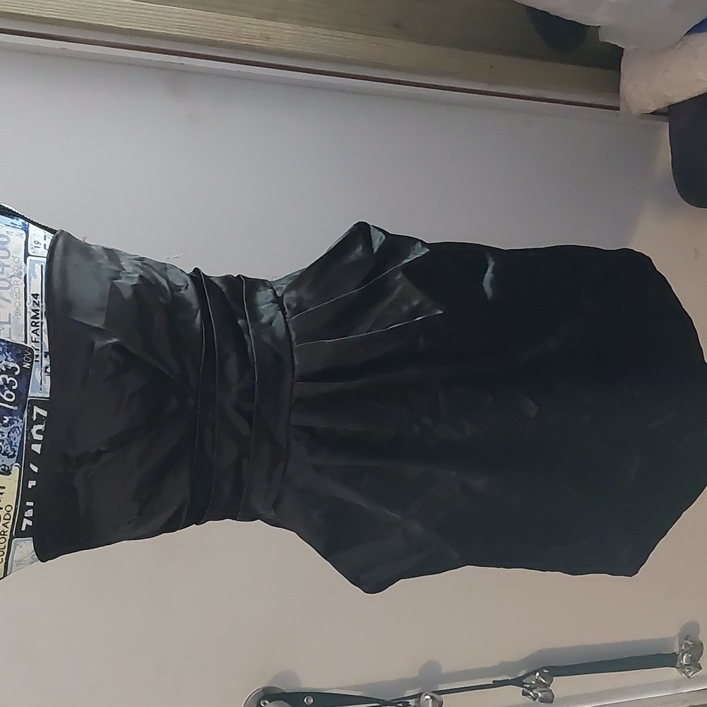 Black Strapless Cocktail Dress